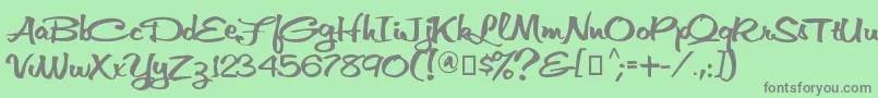 VniThufap3 Font – Gray Fonts on Green Background