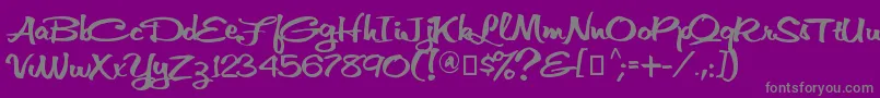 VniThufap3 Font – Gray Fonts on Purple Background