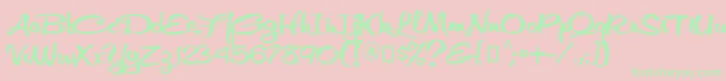 VniThufap3 Font – Green Fonts on Pink Background