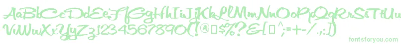 VniThufap3 Font – Green Fonts on White Background