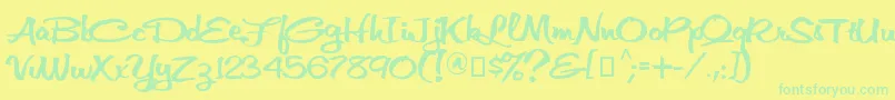 VniThufap3 Font – Green Fonts on Yellow Background