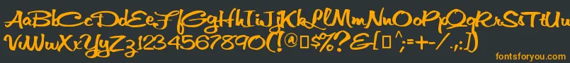 VniThufap3 Font – Orange Fonts on Black Background