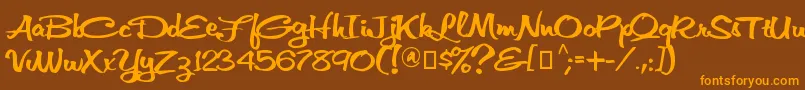 VniThufap3 Font – Orange Fonts on Brown Background