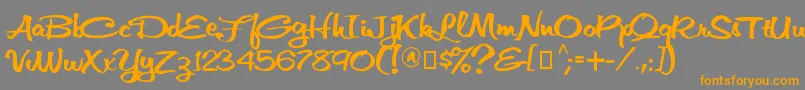 VniThufap3 Font – Orange Fonts on Gray Background