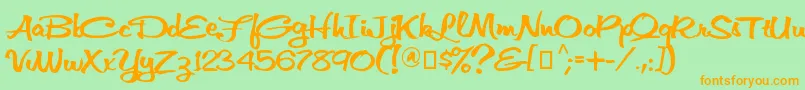 VniThufap3 Font – Orange Fonts on Green Background