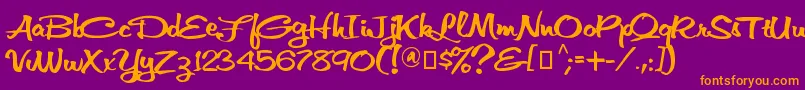 VniThufap3 Font – Orange Fonts on Purple Background