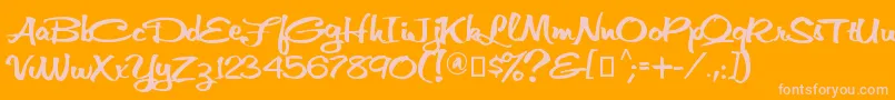 VniThufap3 Font – Pink Fonts on Orange Background