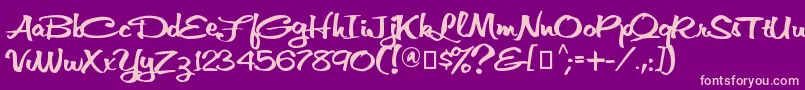 VniThufap3 Font – Pink Fonts on Purple Background