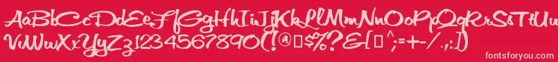 VniThufap3 Font – Pink Fonts on Red Background