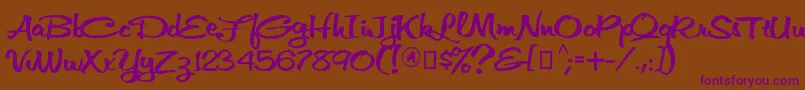 VniThufap3 Font – Purple Fonts on Brown Background