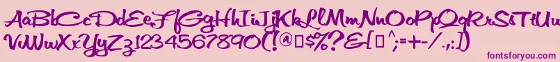 VniThufap3 Font – Purple Fonts on Pink Background