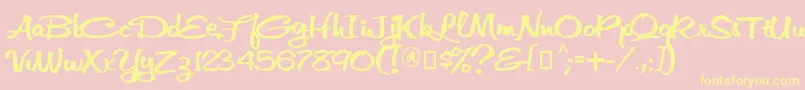 VniThufap3 Font – Yellow Fonts on Pink Background