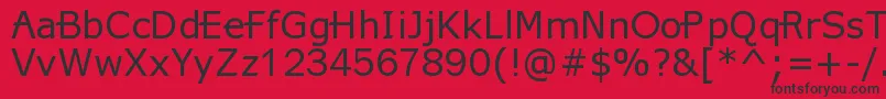 X360 Font – Black Fonts on Red Background