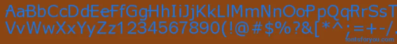 X360 Font – Blue Fonts on Brown Background