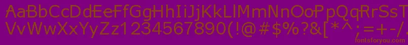 X360 Font – Brown Fonts on Purple Background