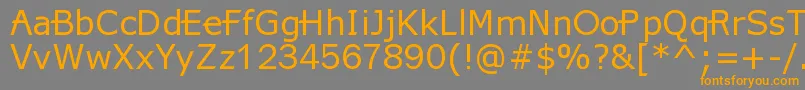 X360 Font – Orange Fonts on Gray Background