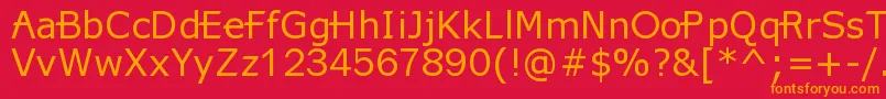 フォントX360 – 赤い背景にオレンジの文字