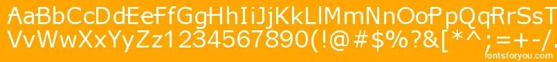 フォントX360 – オレンジの背景に白い文字