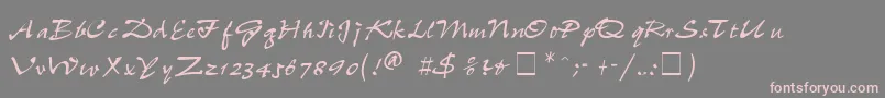 Pepper Font – Pink Fonts on Gray Background