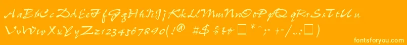 Pepper Font – Yellow Fonts on Orange Background