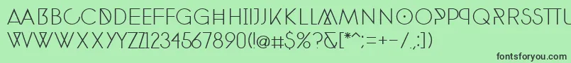 PhantomThin30 Font – Black Fonts on Green Background