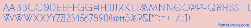 PhantomThin30 Font – Blue Fonts on Pink Background