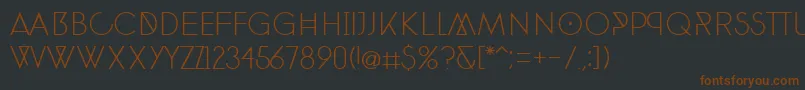 PhantomThin30 Font – Brown Fonts on Black Background