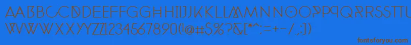 PhantomThin30 Font – Brown Fonts on Blue Background