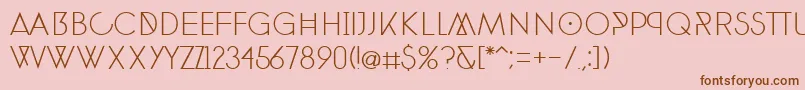 PhantomThin30 Font – Brown Fonts on Pink Background