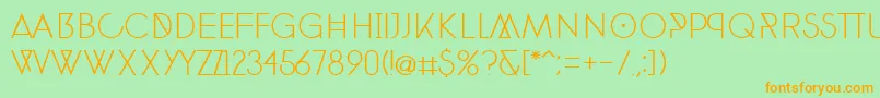 PhantomThin30 Font – Orange Fonts on Green Background