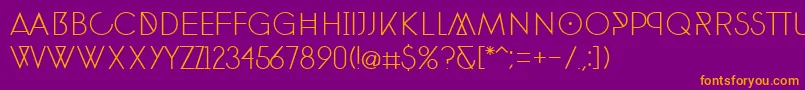 PhantomThin30 Font – Orange Fonts on Purple Background