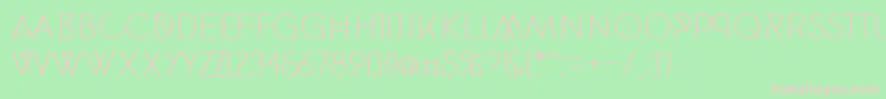 PhantomThin30 Font – Pink Fonts on Green Background