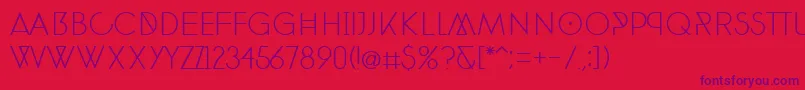 PhantomThin30 Font – Purple Fonts on Red Background