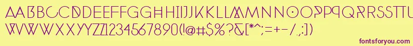 PhantomThin30 Font – Purple Fonts on Yellow Background
