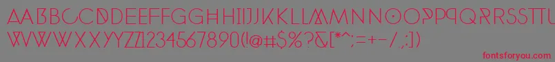PhantomThin30 Font – Red Fonts on Gray Background