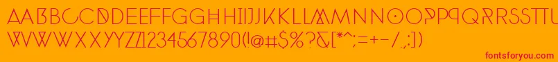 PhantomThin30 Font – Red Fonts on Orange Background