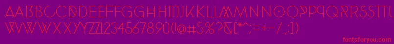 PhantomThin30 Font – Red Fonts on Purple Background