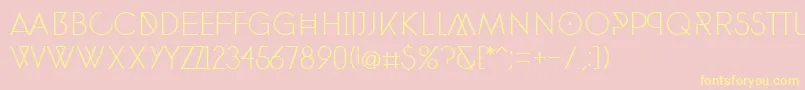PhantomThin30 Font – Yellow Fonts on Pink Background