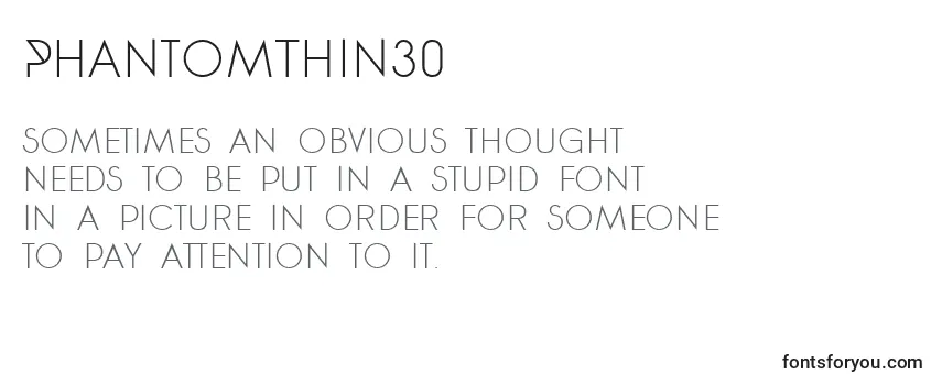 Review of the PhantomThin30 Font
