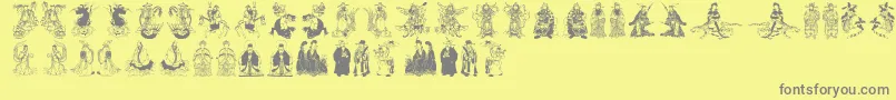 Więcej informacji o czcionce Mythoschina Czcionka Mythoschina – szare czcionki na żółtym tle