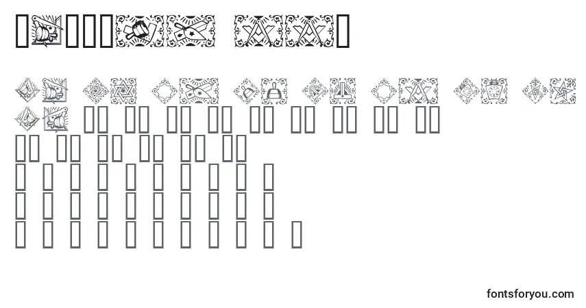 Schriftart Masonic ffy – Alphabet, Zahlen, spezielle Symbole