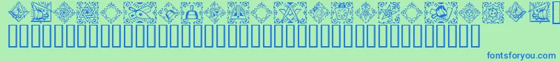 fuente Masonic ffy – Fuentes Azules Sobre Fondo Verde