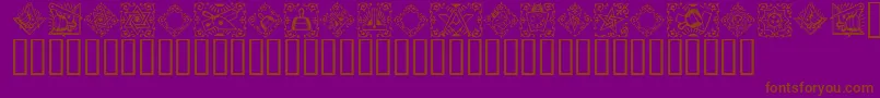 Masonic ffy Font – Brown Fonts on Purple Background