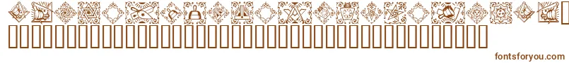 Masonic ffy Font – Brown Fonts on White Background