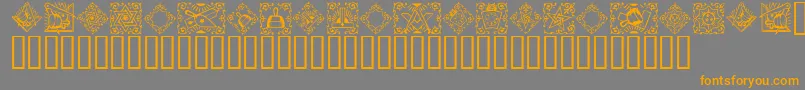 Masonic ffy Font – Orange Fonts on Gray Background