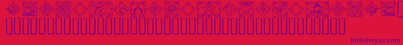 Masonic ffy Font – Purple Fonts on Red Background