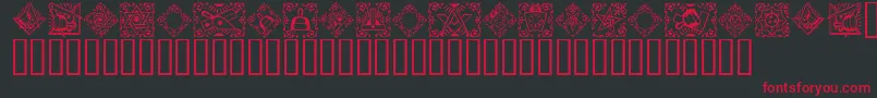 Masonic ffy Font – Red Fonts on Black Background