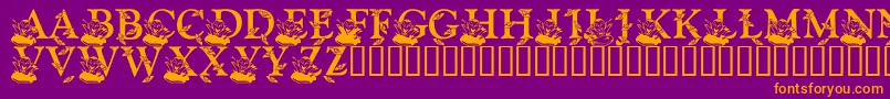 LmsBloodsuckerProxy Font – Orange Fonts on Purple Background