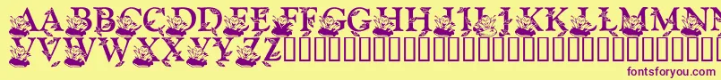 LmsBloodsuckerProxy Font – Purple Fonts on Yellow Background