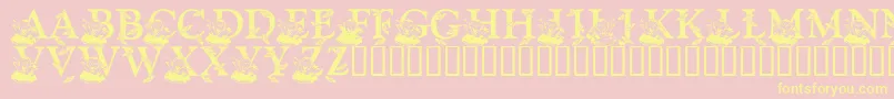 LmsBloodsuckerProxy Font – Yellow Fonts on Pink Background